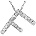 14k Gold 1/10ct TDW Initial 'F' Diamond Necklace