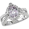 14k White Gold Kunzite and 1/3ct TDW Diamond Ring (IJ, I2-I3)