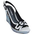 Misbehave by Adi Canvas Peep Toe Wedges