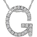 14k Gold 1/10ct TDW Initial G Diamond Necklace