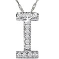 14k Gold 1/10ct TDW Initial 'I' Diamond Necklace