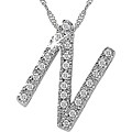 14k Gold 1/10ct TDW Initial 'N' Diamond Necklace