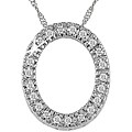 14k Gold 1/10ct TDW Initial 'O' Diamond Necklace