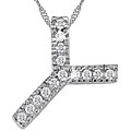 14k Gold 1/10ct TDW Initial 'Y' Diamond Necklace