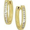 14k Yellow Gold 1/4ct TDW Diamond Hoop Earrings (HI, I1-I2)