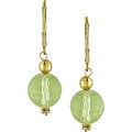 10k Yellow Gold Lemon Quartz Leverback Earrings