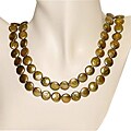 Freshwater Bronze Coin Pearl Necklace (11-12 mm)