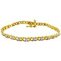 10k Gold 1ct TDW Diamond XO Tennis Bracelet (H-I, I3)