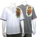 Dolphino Men's Layered and Printed Henley Shirt