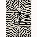 Contemporary Wool Zebra Stripes Rug (7'6 x 9'6)