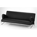 Easy Rider Couch in Black Faux Leather