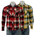 Sabit Men's 3 Color Long-sleeve Plaid Shirt