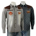 Sabit Men's Quilted Long-sleeve Shirt Jacket