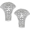 18k Gold 1/5ct TDW Diamond Semi-hoop Earrings