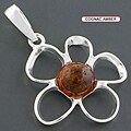 Sterling Silver Baltic Amber Pendant (Poland)
