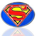 Large Superman Blue with Red/ Yellow Oval Belt Buckle