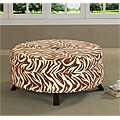 Uptown Brown Zebra Print Ottoman