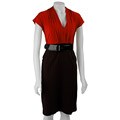 Sangria Ponte Women's Belted Dress