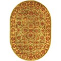 Hand-spun Kermansha Oval Wool Rug (4'6 x 6'6)