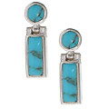 Sterling Silver and Turquoise Dangle Earrings