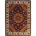 Handmade Red Wool and Silk Tabriz Rug (9'6 x 13'6)