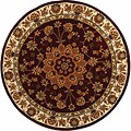 Handmade Traditions Wool and Silk Tabriz Red Rug (8' Round)