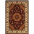 Handmade Traditions Wool and Silk Tabriz Red Rug (5' x 8')