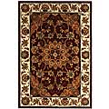 Handmade Traditions Wool and Silk Tabriz Red Rug (4' x 6')