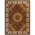 Hand-tufted Tan Tabriz Wool and Silk Rug (9'6 x 13'6)