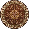 Handmade Traditions Wool and Silk Tabriz Tan Rug (8' Round)