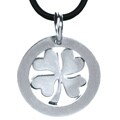 Stainless Steel Shamrock Pendant