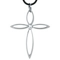Stainless Steel Cubic Zirconia Cross Necklace