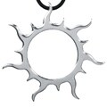 Stainless Steel Tribal Sun Necklace