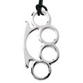 Pewter Large Brass Knuckles Necklace
