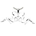 Pewter Large Mud Flap Girls Necklace