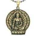 Goldtone Pewter Medicine Buddha Necklace