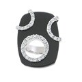 Sterling Silver Black Onyx and CZ Mod Ring