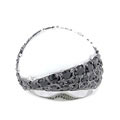 Sterling Silver White Onyx and Black CZ Ring
