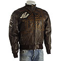 Ed Hardy Men's 'Dead or Alive' Leather Jacket
