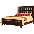 Hampton Chocolate Leather Upholstery Queen-size Bed