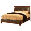 Capri California King Bed with Chocolate Leather