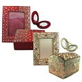 Hand-embroidered Frame and Jewelry Box Set (India)