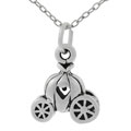 Sterling Silver Pumpkin Carriage Necklace