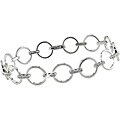 18k Gold 1/5ct TDW Diamond Circle Link Bracelet