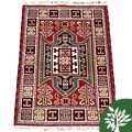 Indo Kazak Hand-knotted Red Rug (2' x 3')