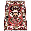Indo Kazak Hand-knotted Peach/ Ivory Rug (2' x 3')