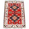 Indo Kazak Hand-knotted Ivory Rug (2' x 3')