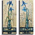 Natasha Rosova 'Deco Iris' 2-piece Art Canvas Set
