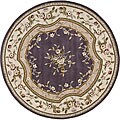 Hand-tufted Lavender Floral Rug (7'6 Round)