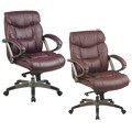 Office Star Deluxe Executive Mid-back Leather Chair